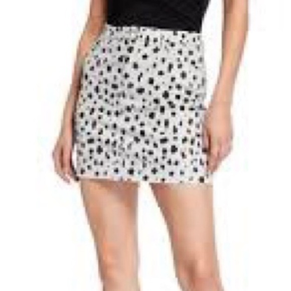 ATM Cheetah Print Mini Skirt in Pale Silver Combo in Leopard Size 10 - Picture 2 of 7
